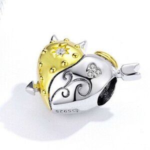 Womens 925 Silver Angel & Devil Charm